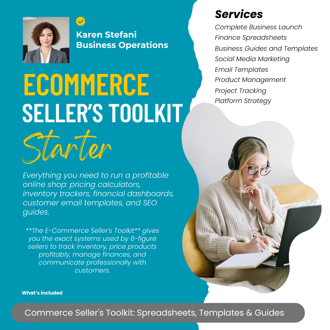 Digital Product E-Commerce Starter Toolkit - Profit Calculator for Etsy Sellers